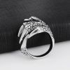 Claw Rings Punk Dragon Eagle Claw High Quality Alloy Casting Black Open Ring for Men and Women