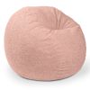 Jaxx Saxx Shearling Faux-Lamb 4 Ft Large Round Bean Bag, Pink