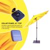 Best Choice Products 7ft Outdoor Solar Market Table Patio Umbrella for Deck, Pool w/Tilt, Crank, LED Lights - Yellow