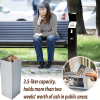 Standing Cigarette Butt Receptacle for Outside, Outdoor Cigarette Butt Disposal, Ashtray for Outside Patioto, Avoid Discarding Cigarette Butts, Black