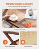 VEVOR Rattan Coffee Table Z-Shaped Rattan Coffee Table 1-Tier for Living Room