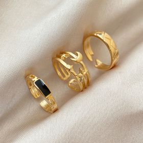 Vintage Distressed Embossed Eagle Claw Ring Set (Style: 3 Style)