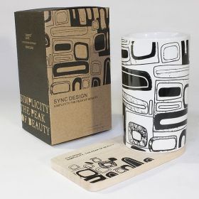 SYNC - Graphic Mug w/ Wood Coaster (Option: Brick (4.4"))