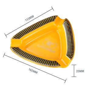 Galiner Ceramic Ashtrays Home Cigar Accessories With Holder Portable Ash Tray Smoke Gadgets Cigar Ashtray (Color: GA-105Y)