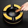 Galiner Ceramic Ashtrays Home Cigar Accessories With Holder Portable Ash Tray Smoke Gadgets Cigar Ashtray