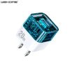 Dual Port A+C Fast Charging PD20W USB QC3.0 Fast Charging Transparent Wall Charger